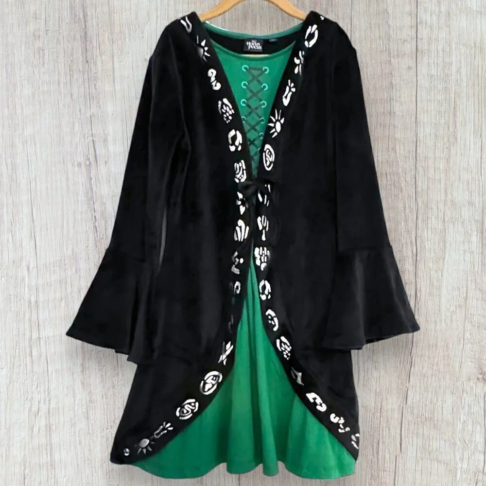 DISNEY Target Hocus Pocus Sanderson Sister Black Green Dress Halloween 10/12